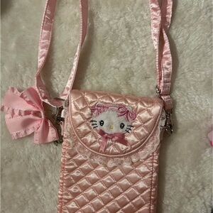 Hellokitty Quilted Crossbody Bag with Bow